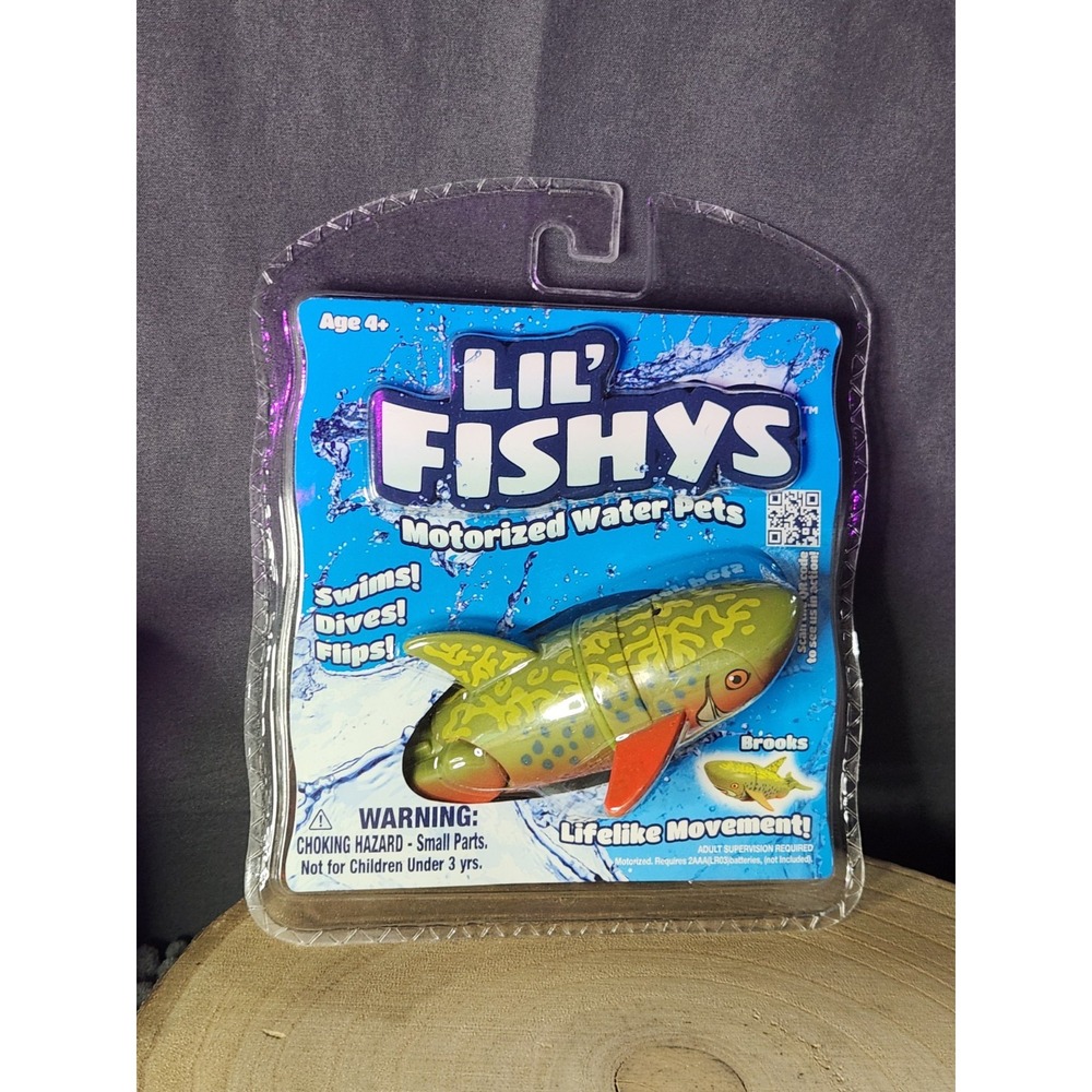Lil' Fishys Motorized Water Pets Fish Bath Toy BROOKS 2014 Redwood Ventures‎ NEW